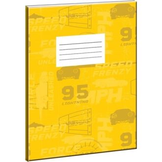 Disney Verdák Yellow Speed B/5 vonalas füzet 50 lapos