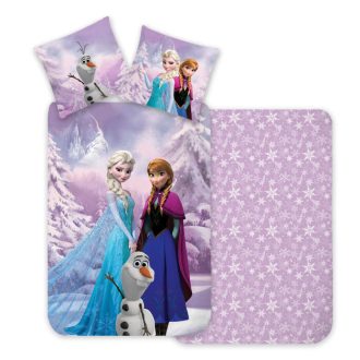   Disney Jégvarázs Snowy gyerek, ovis ágyneműhuzat 100×135 cm, 40×60 cm