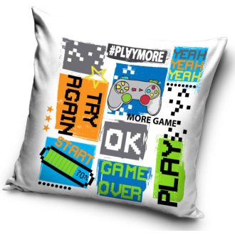 Gamer párna, díszpárna 40 x 40 cm