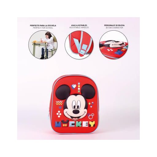 Disney Mickey 3D hátizsák, táska 31 cm