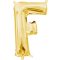 Gold, Arany mini F betű fólia lufi 33 cm