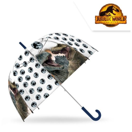 Jurassic World Dominion gyerek átlátszó félautomata esernyő Ø70 cm