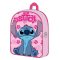 Disney Lilo és Stitch, A csillagkutya Pink Leaf hátizsák, táska 40 cm
