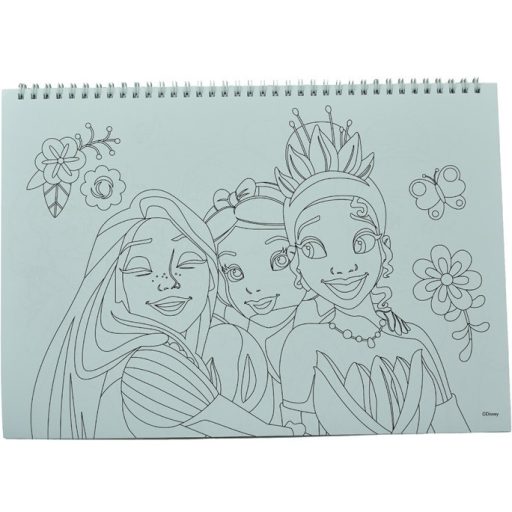 Disney Hercegnők Spring A/4 spirál vázlatfüzet 40 lapos matricával