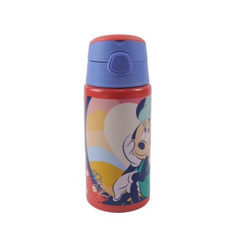 Disney Minnie Summer alumínium szívószálas kulacs akasztóval 500 ml