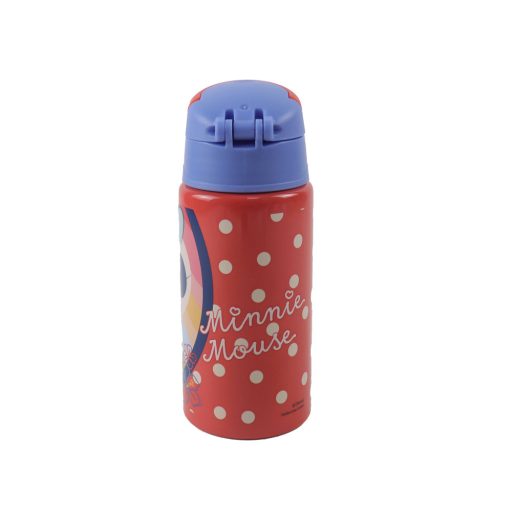 Disney Minnie Summer alumínium szívószálas kulacs akasztóval 500 ml