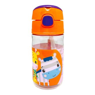   Fisher-Price Animals műanyag szívószálas kulacs akasztóval 350 ml