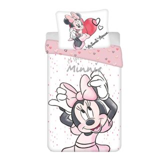 Disney Minnie White ágyneműhuzat 140×200cm, 70×90 cm