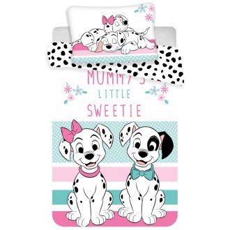  Disney 101 Kiskutya Sweetie gyerek, ovis ágyneműhuzat 100×135cm, 40×60 cm