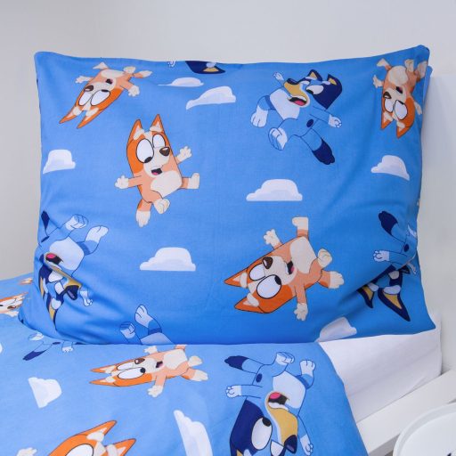 Bluey Happy Family ágyneműhuzat 140×200cm, 70x90 cm