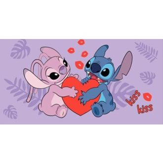   Disney Lilo és Stitch, A csillagkutya Kiss fürdőlepedő, strand törölköző 70x140cm