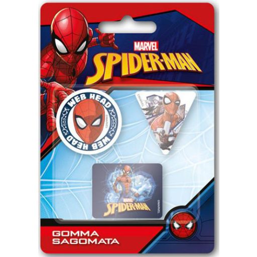 Pókember Web Head forma radír szett 3 db-os