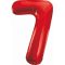 Piros 7-es Red szám fólia lufi 85 cm