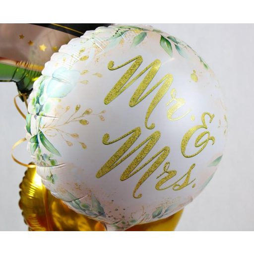 Esküvő Mr & Mrs fólia lufi 36 cm