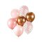 Színes Pink-Copper léggömb, lufi szett 7 db-os 30cm (12 inch)