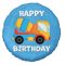 Betonkeverő Happy Birthday Concrete Mixer fólia lufi 36 cm