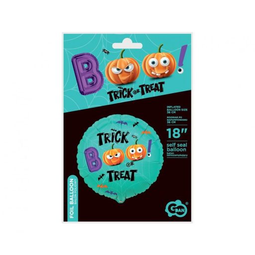 Halloween Boo fólia lufi 36 cm