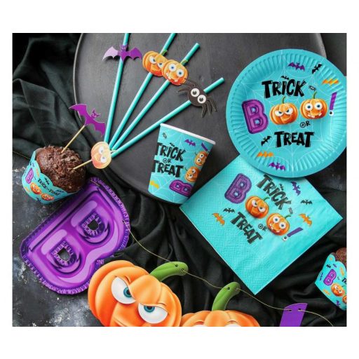 Halloween Boo papír pohár 6 db-os 250 ml