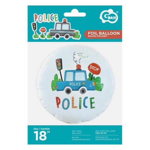 Rendőr Beep fólia lufi 46 cm