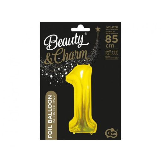 Arany Gold 1-es szám fólia lufi 85 cm
