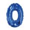 Kék Blue 0-ás mini szám fólia lufi 35 cm
