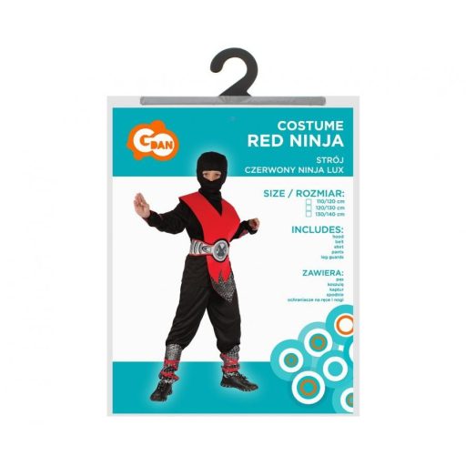 Red Ninja jelmez 120/130 cm