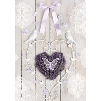 Levendula Heart A/4 gumis mappa