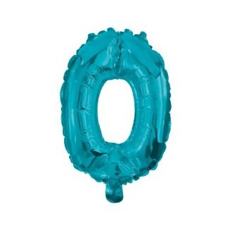 Mini 0-ás Blue szám Fólia lufi 32 cm