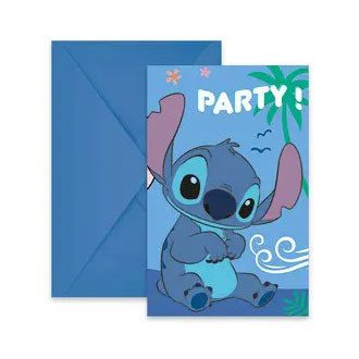   Disney Lilo és Stitch, A csillagkutya Angel party meghívó 6 db-os FSC