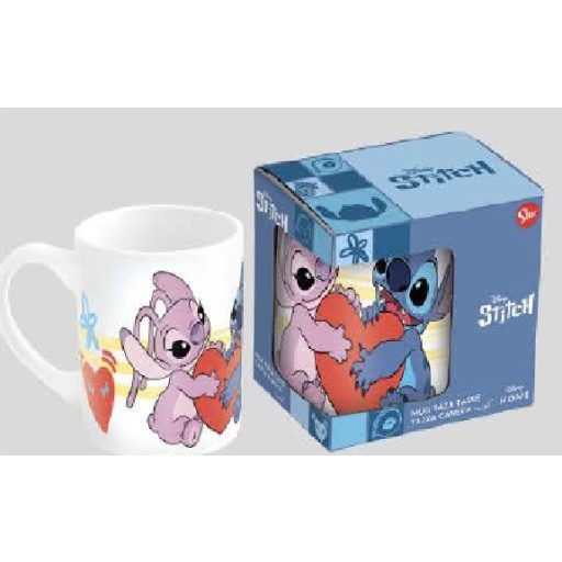 Disney Lilo és Stitch, A csillagkutya Heart porcelán bögre 235 ml (8 oz) Díszdobozban