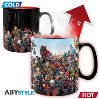Marvel hőseinek hőre változó bögre (460 ml)