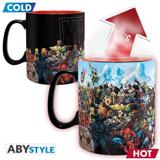 Marvel hőseinek hőre változó bögre (460 ml)