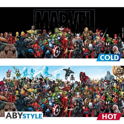 Marvel hőseinek hőre változó bögre (460 ml)