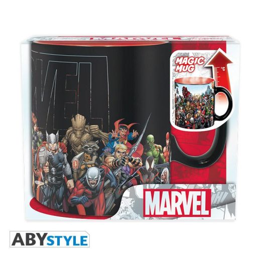 Marvel hőseinek hőre változó bögre (460 ml)