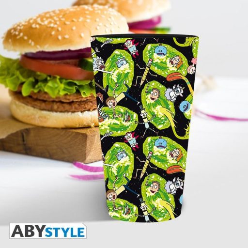 Rick és Morty pohár (400 ml) - Portálok