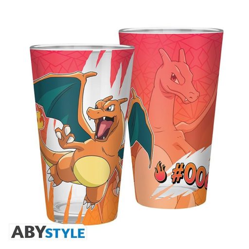 POKEMON Üveg pohár (400ml) - Charizard