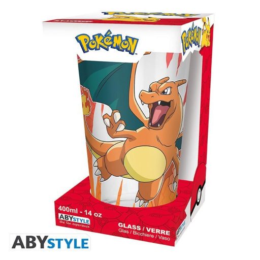 POKEMON Üveg pohár (400ml) - Charizard