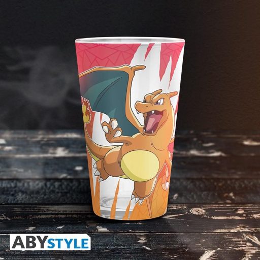 POKEMON Üveg pohár (400ml) - Charizard