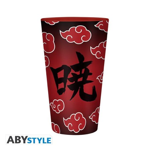 NARUTO SHIPPUDEN üveg pohár (400ml) - Akatsuki