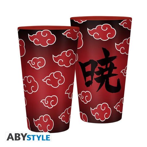 NARUTO SHIPPUDEN üveg pohár (400ml) - Akatsuki