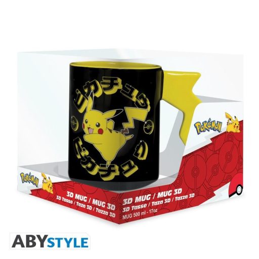 POKEMON 3D Pikachu bögre - villám