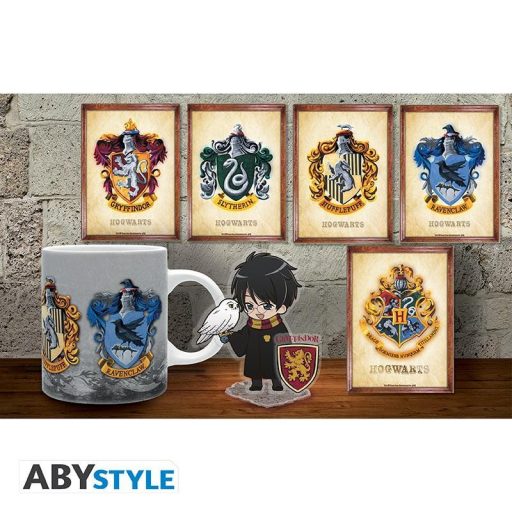 HARRY POTTER ajándékcsomag: bögre, akril grafika, 5 képeslap
