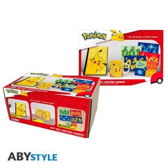   Pokemon "Pikachu" ajándékcsomag: A5 notesz, bögre, 1 készlet képeslap