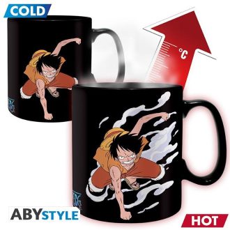 ONE PIECE Hőre változó Bögre (460 ml) Luffy & Ace
