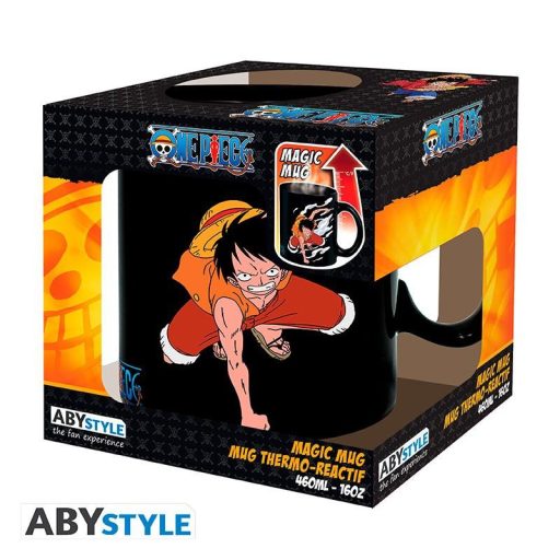 ONE PIECE Hőre változó Bögre (460 ml) Luffy & Ace