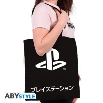 PLAYSTATION Vászontáska - Fekete Katakana
