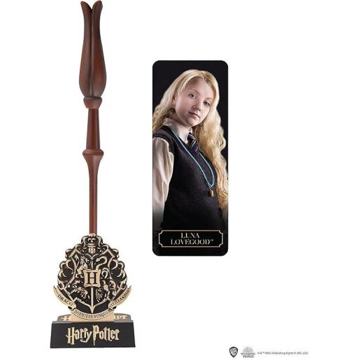 Harry Potter varázspálca toll & állvány 3D könyvjelzővel - Luna Lovegood