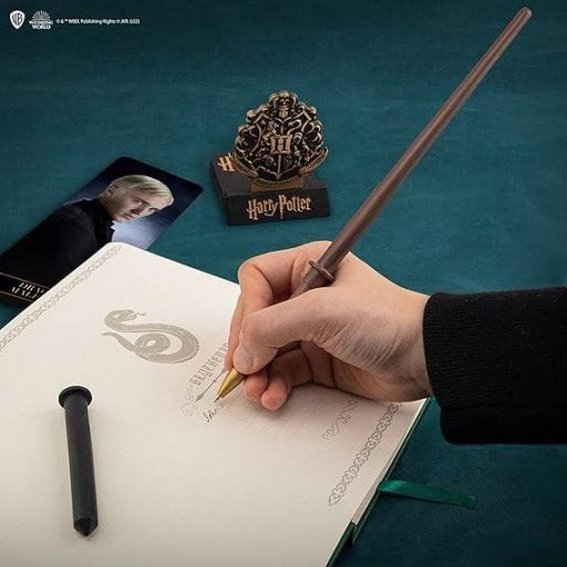 Harry Potter varázspálca toll & állvány 3D könyvjelzővel - Draco Malfoy