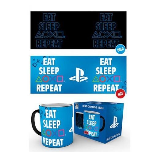 Playstation Hőre változó bögre - EAT SLEEP PLAY REPEAT