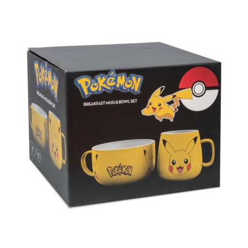 Pokemon Pikachu reggeliző szett: bögre + tál